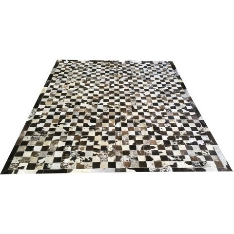 Tapete de Couro Marrom Café Malhado 2,00x2,80 com Bordas