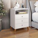 Ver imagem 4 de CONJUNTO 2 MESAS DE CABECEIRA 3 GAVETAS E 1 NICHO BRANCO