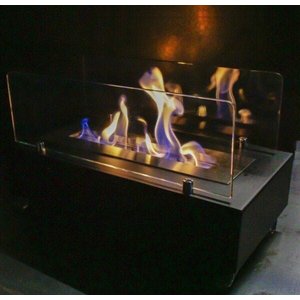 Lareira Ecológica a Álcool ou Etanol Aço Preta 60cm - Etna