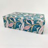 Caixa Decorativa Azul E Rosa 9x30x20cm Folhagem G - 2