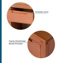 Ver mais imagens de Mesa de Cabeceira 1 Gaveta 1 Nicho Madeira Maciça Madma Marrom