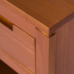 Mesa de Cabeceira 1 Gaveta 1 Nicho Madeira Maciça Madma Artemobili - 5