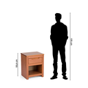 Ver imagem 6 de Mesa de Cabeceira 1 Gaveta 1 Nicho Madeira Maciça Madma