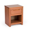 Ver imagem 2 de Mesa de Cabeceira 1 Gaveta 1 Nicho Madeira Maciça Madma Marrom