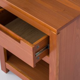 Mesa de Cabeceira 1 Gaveta 1 Nicho Madeira Maciça Madma Artemobili - 11