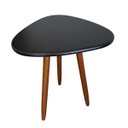 Ver imagem 5 de Mesinha de Canto Pé Palito Retrô Mdf 52cm com Pés em Madeira:preto