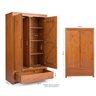 Guarda-Roupa Solteiro 2 Portas 1 Gaveta Madeira Maciça Madma  - 4