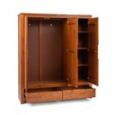Ver imagem 6 de Guarda-Roupa Casal 3 Portas 2 Gavetas Madeira Maciça Madma Artemobili Marrom/Garapa
