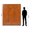 Guarda-Roupa Casal 3 Portas 2 Gavetas Madeira Maciça Madma Artemobili - 5