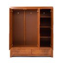 Ver imagem 7 de Guarda-Roupa Casal 3 Portas 2 Gavetas Madeira Maciça Madma Artemobili Marrom/Garapa