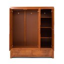 Ver imagem 7 de Guarda-Roupa Casal 3 Portas 2 Gavetas Madeira Maciça Madma Artemobili Marrom/Garapa