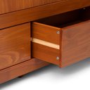 Ver mais imagens de Guarda-Roupa Casal 3 Portas 2 Gavetas Madeira Maciça Madma Artemobili Marrom/Garapa
