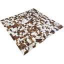 Ver imagem 2 de Tapete de Couro Castanho Malhado 1,50x1,50 com Bordas