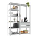 Ver imagem 2 de Armário de Cozinha Modulada Compacta 135cm 2 Peças com 2 Gavetas Multimóveis Mp2284 Branco