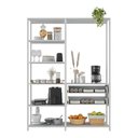 Ver imagem 3 de Armário de Cozinha Modulada Compacta 135cm 2 Peças com 2 Gavetas Multimóveis Mp2284 Branco