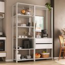 Ver imagem 1 de Armário de Cozinha Modulada Compacta 135cm 2 Peças com 2 Gavetas Multimóveis Mp2284 Branco