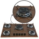 Ver imagem 3 de Cooktop Gás 5 Bocas Chama Tripla 127/220 Madeira