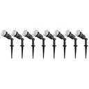 Ver imagem 1 de Kit 8 Luminárias Espeto para Jardim Preto Projetor Iluminação Bivolt Lâmpada E27 Summer Dital