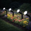 Ver imagem 3 de Kit 8 Luminárias Espeto para Jardim Preto Projetor Iluminação Bivolt Lâmpada E27 Summer Dital
