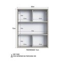 Ver imagem 3 de Nicho Organizador de Banheiro Crpro-ARM009 5 Prateleiras MDP 60cm Bege