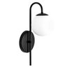 Luminária Arandela Parede Jabuticaba Luxo Globo 12 Preto - 1