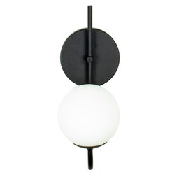Luminária Arandela Parede Jabuticaba Luxo Globo 12 Preto - 2