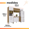 Armário de Cozinha Completa com Balcão Ametista Kits Paraná Nicho para Micro-ondas 8 Portas 5 - 3