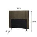 Ver imagem 3 de Cabeceira Donna para Cama Box Casal 140 cm Suede Marrom - D’Rossi