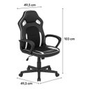 Ver imagem 6 de Cadeira Gamer Escritório Giratória Nexx - Cor Preto / Branco - 30082