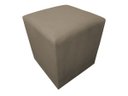 Ver imagem 1 de Puff Puff Banqueta Decorativo Lavínia Quadrado Suede Bege Mz Decor
