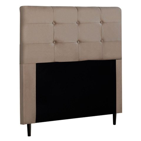 Cabeceira Cama Box Casal Luna 140cm Suede Bege