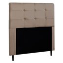 Ver imagem 1 de Cabeceira Cama Box Casal Luna 140cm Suede Bege