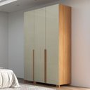 Ver imagem 2 de Guarda-roupa Solteiro 3 Portas 2 Gavetas W203 Freijó/off White - Pradel