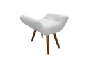 Ver imagem 1 de Puff Puff Decorativo Emilia Barca Retangular Corino Branco Mz Decor