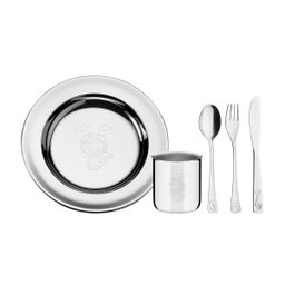 Kit Infantil Tramontina para Refeição em Aço Inox 5 Peças - 1