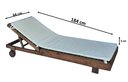 Ver imagem 3 de Colchonete em Tecido Acquablock Branco Cru, Almofada para Espreguiçadeira Piscina 184x64x3