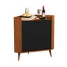 Aparador de Canto 4242 Cor Caramelo/Preto - Comprar Móveis em Casa - 3
