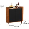 Aparador de Canto 4242 Cor Caramelo/Preto - Comprar Móveis em Casa - 2