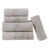 Jogo de Toalhas de Banho 05 Peças 100% Algodão Dueto (bordado Richilieu) - Nude - 1