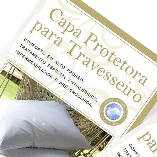 Capa Protetora Para Travesseiro King Antialérgica 50x90cm Premium Casa Paloma - 4
