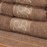 Jogo de Toalhas de Banho 05 Peças 100% Algodão Dueto (bordado Richilieu) - Café - 4
