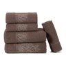 Jogo de Toalhas de Banho 05 Peças 100% Algodão Dueto (bordado Richilieu) - Café - 1