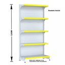 Ver imagem 2 de Gondola Parede 202 Fit Ate 4 Metros 1 Canto Branco 25b Pe Amarelo