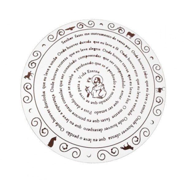 Mandala Oração de São Francisco em MDF 60 cm - 1