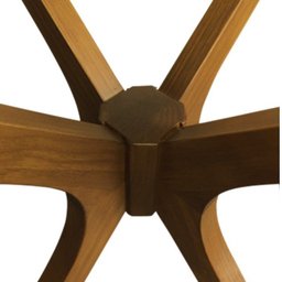 Mesa de Jantar Redonda Gávea Laca Branca com Vidro 90cm Amêndoa - 4