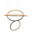 Ver imagem 1 de Luminaria Pendente 3 em 1 Led Aneis Arco Perfil Infinito Lustre Ajustavel Regulavel Sala de Jantar Q