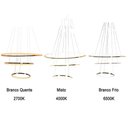 Ver imagem 4 de Luminaria Pendente 3 em 1 Led Aneis Arco Perfil Infinito Lustre Ajustavel Regulavel Sala de Jantar Q