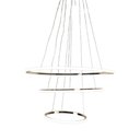 Ver mais imagens de Luminaria Pendente 3 em 1 Led Aneis Arco Perfil Infinito Lustre Ajustavel Regulavel Sala de Jantar Q