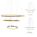 Ver imagem 2 de Luminaria Pendente 3 em 1 Led Aneis Arco Perfil Infinito Lustre Ajustavel Regulavel Sala de Jantar Q