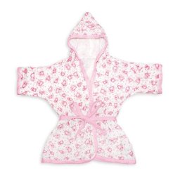 Roupão de Fralda Soft Premium Bebê com Capuz Coruja Rosa - 1